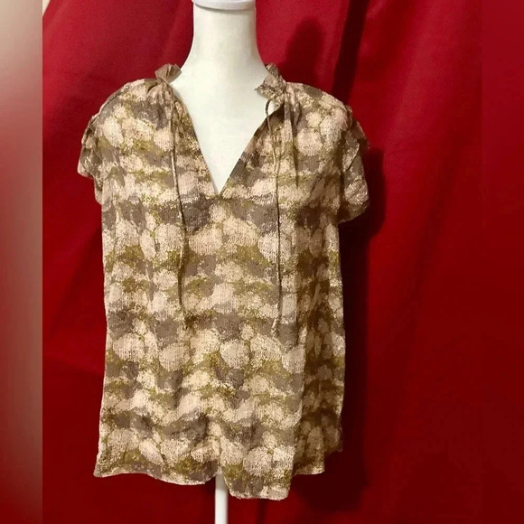 Grade& Gather‎ light pink and brown shirt - Picture 2 of 9